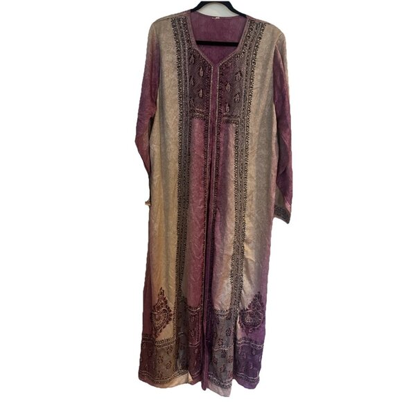 Purple Kameez  Dress Indian Wedding Party Open Beads Beautiful Exquisite Detail - Picture 1 of 8
